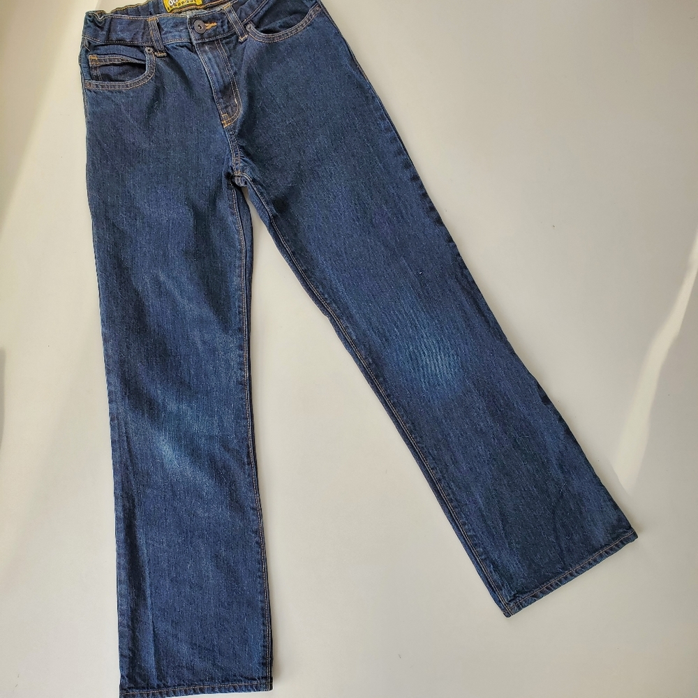 Old Navy adjustable waist slim fit dark wash jeans
